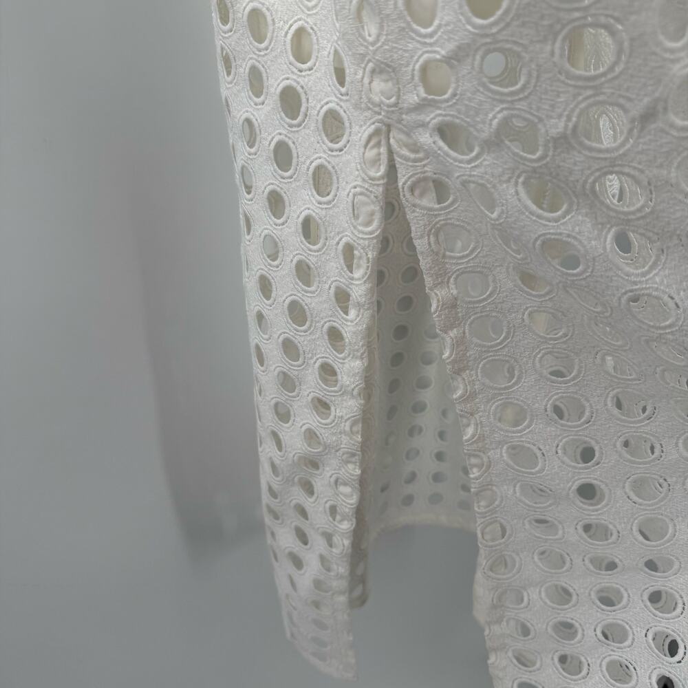 VINEET BAHL Anthropologie Dress SZ Petite Medium NWT Eyelet Halter Bridal White - Picture 13 of 16